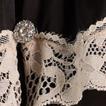 SYLVIE TIERED LACE CROP TOP - BLACK