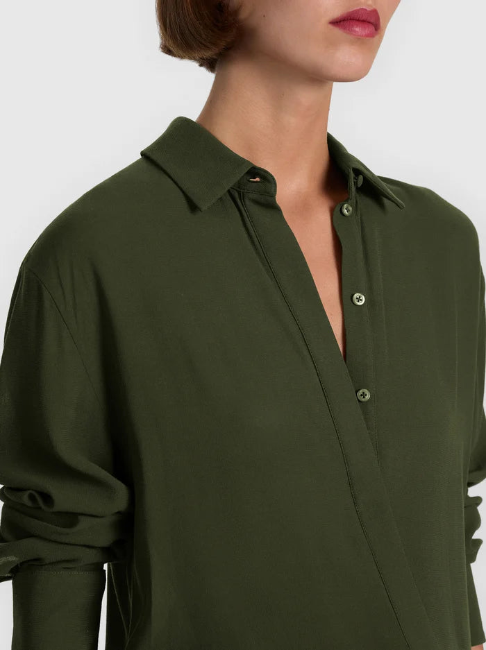DIMITRA OVSZ HI LO BTN DWN SHIRT-ALICE + OLIVIA