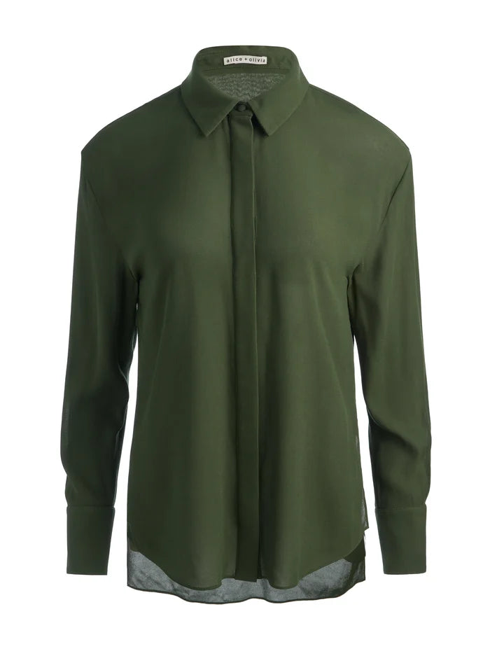 DIMITRA OVSZ HI LO BTN DWN SHIRT-ALICE + OLIVIA