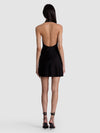 VIOLA LACE HALTER MINI DRESS-Black-ALICE + OLIVIA