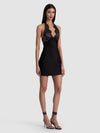 VIOLA LACE HALTER MINI DRESS-Black-ALICE + OLIVIA