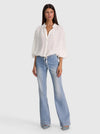 MARGAUX CROPPED BLSN SLV TIE FT SHIRT-ALICE + OLIVIA