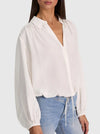 MARGAUX CROPPED BLSN SLV TIE FT SHIRT-ALICE + OLIVIA