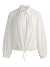 MARGAUX CROPPED BLSN SLV TIE FT SHIRT-ALICE + OLIVIA