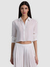 LEON CROP BTN DOWN-ALICE + OLIVIA