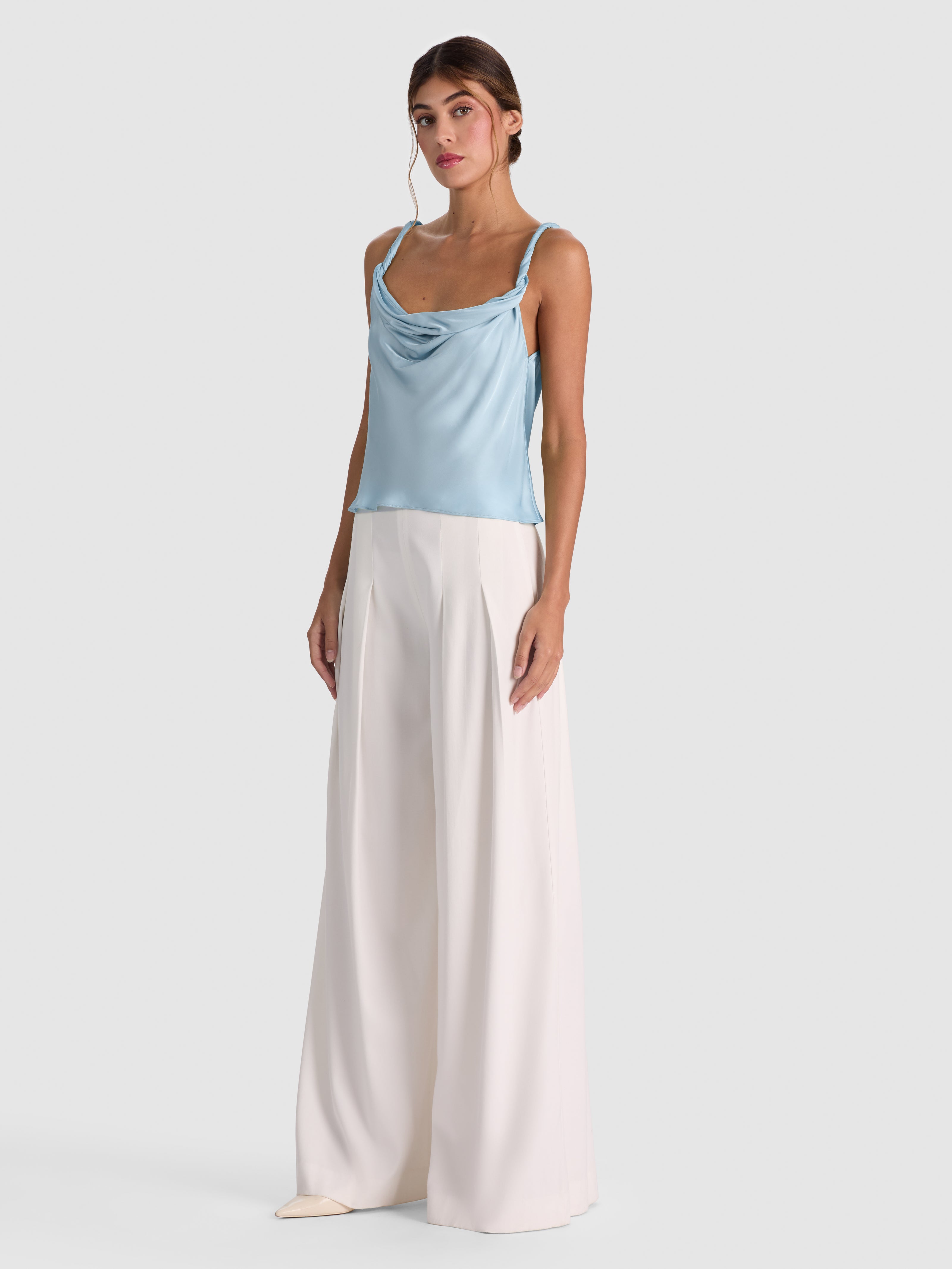 MONIQUE TWIST STRAP COWL NK TANK-ALICE + OLIVIA