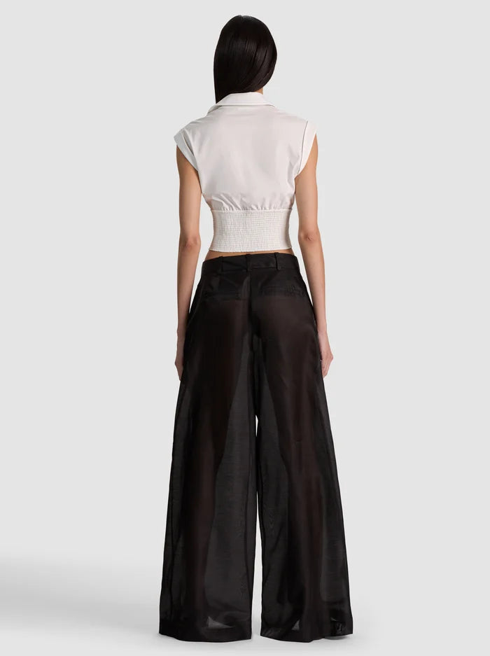 KIM PANELED CORSET FITTED TOP-OFF WHITE-ALICE + OLIVIA