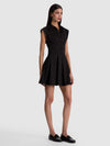 KIM PANELED CORSET FLARED MINI SHIRT DRESS-ALICE + OLIVIA