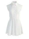 KIM PANELED CORSET FLARED MINI SHIRT DRESS-OFF WHITE-ALICE + OLIVIA