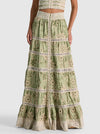 ADIRA EMBROIDERED MAXI SKIRT-GREEN LILY/OATMEAL-ALICE + OLIVIA