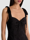 AMBRIE EMBROIDERED MINI DRESS-Black-ALICE + OLIVIA