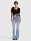 ODETTE EMBR PUFF SLV PINTUCK BLOUSE-ALICE + OLIVIA