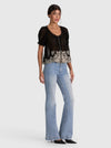 ODETTE EMBR PUFF SLV PINTUCK BLOUSE-ALICE + OLIVIA