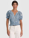 KATHRYN LACE TRIM BLOUSE-ALICE + OLIVIA