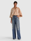 NORAH EMBR LACE FRONT BLOUSE-ALICE + OLIVIA