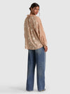 NORAH EMBR LACE FRONT BLOUSE-ALICE + OLIVIA