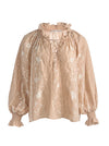 NORAH EMBR LACE FRONT BLOUSE-ALICE + OLIVIA