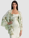 MARLENE EMBELL SHAWL SCARF W FRINGE-ALICE + OLIVIA