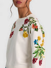 RUSSELL EMBELLISHED CREWNECK SWEATSHIRT-ALICE + OLIVIA