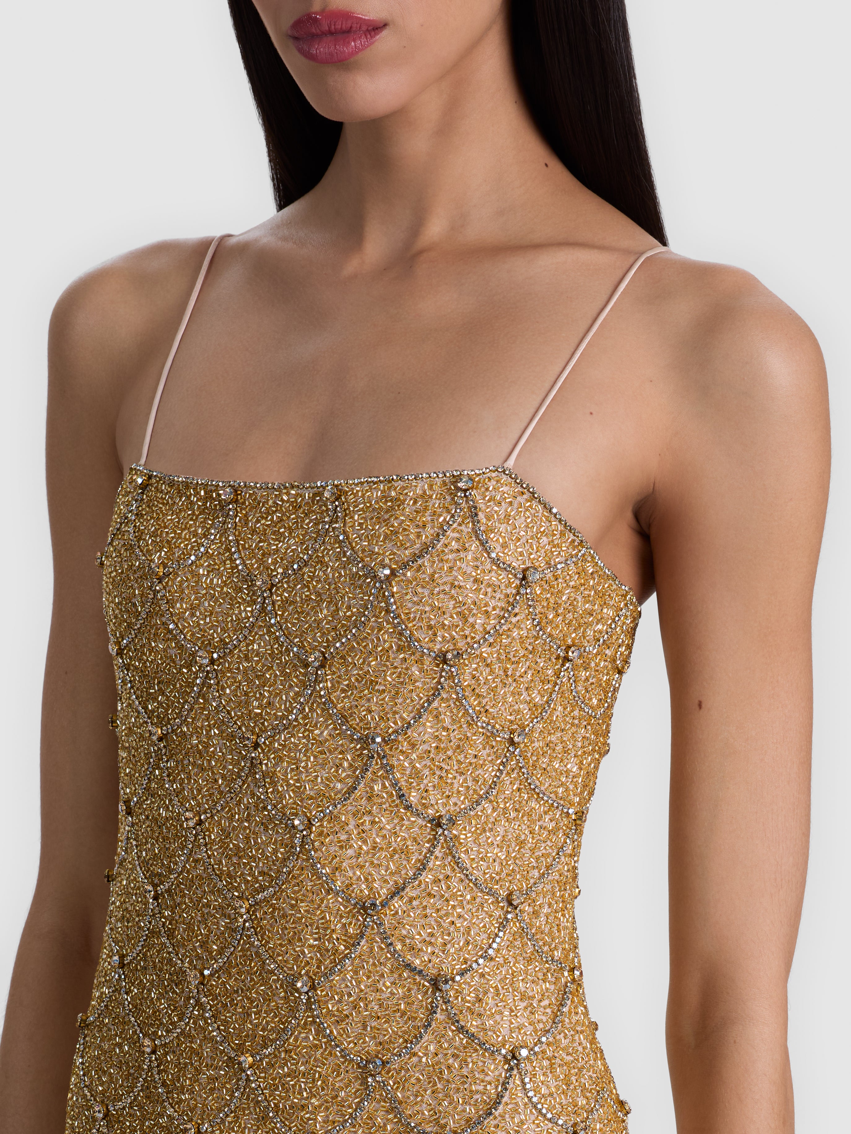 NINA EMBELLISHED MINI DRESS-ALICE + OLIVIA