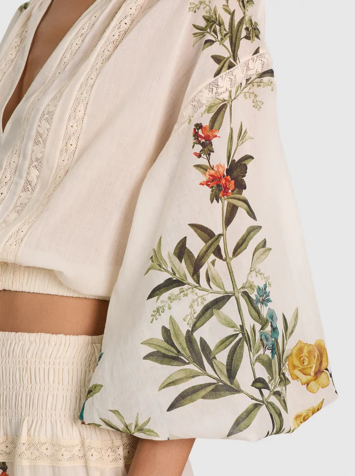 CASSIE CROPPED BLOUSE-ALICE + OLIVIA