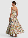 POLLY SEAMED TIE WAIST FLARED ANKLE LENGTH DRESS-ALICE + OLIVIA