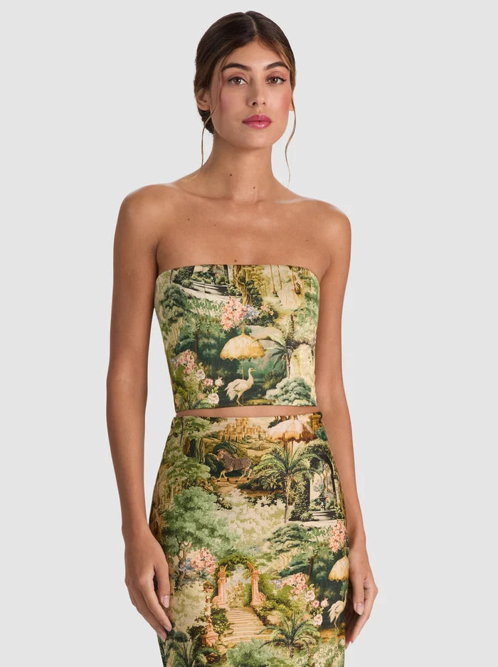 CERESI SMCKED BK BANDEAU TOP-ALICE + OLIVIA