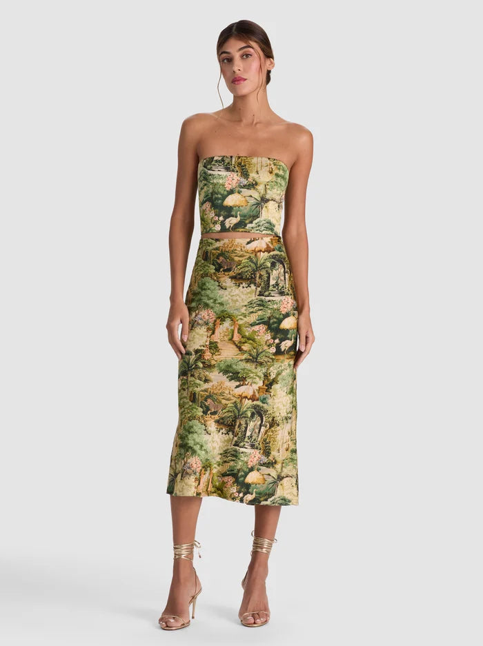 CERESI SMCKED BK BANDEAU TOP-ALICE + OLIVIA