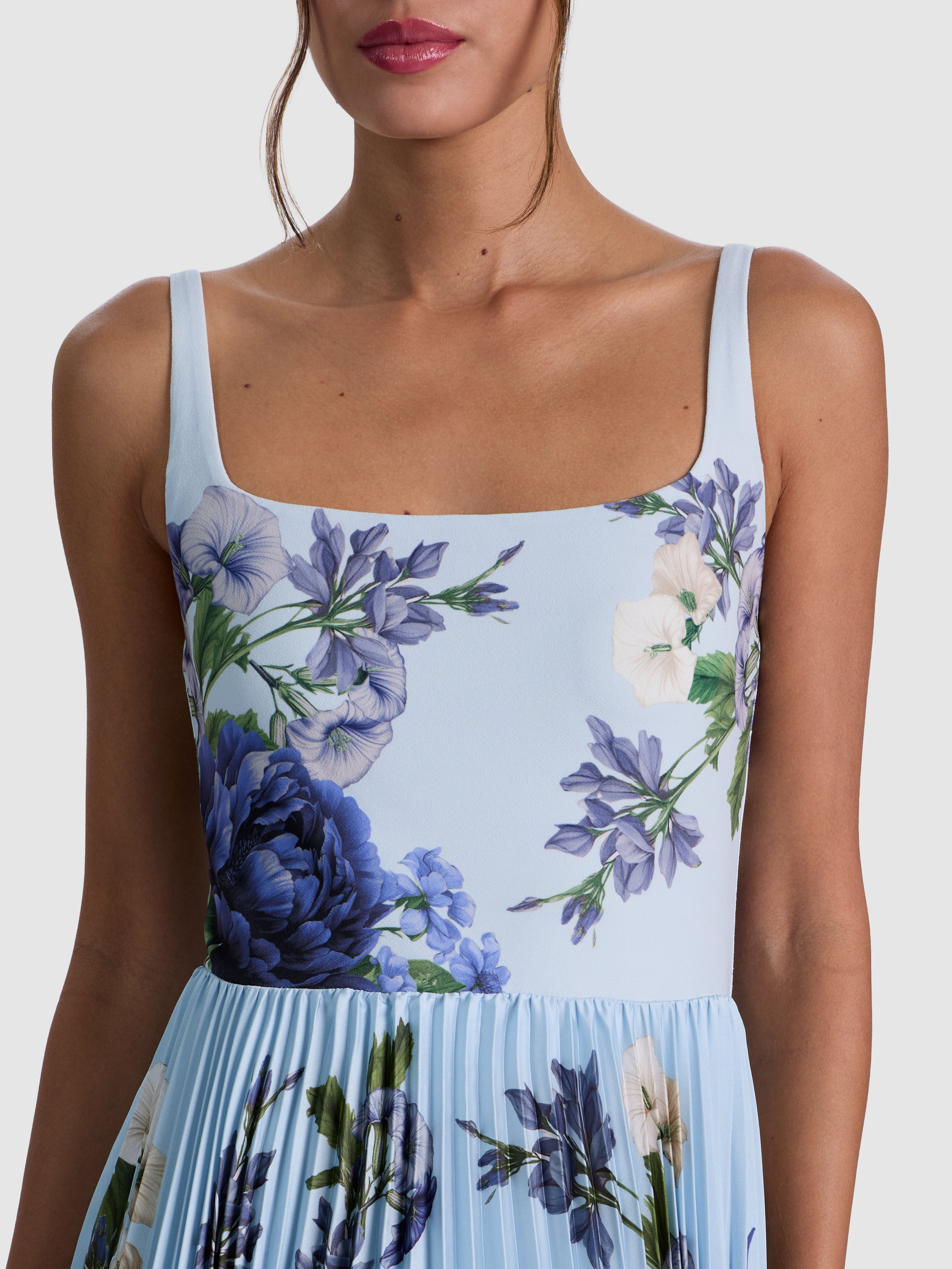 CAROLYN PLEATED MAXI DRESS-FLY AWAY-ALICE + OLIVIA
