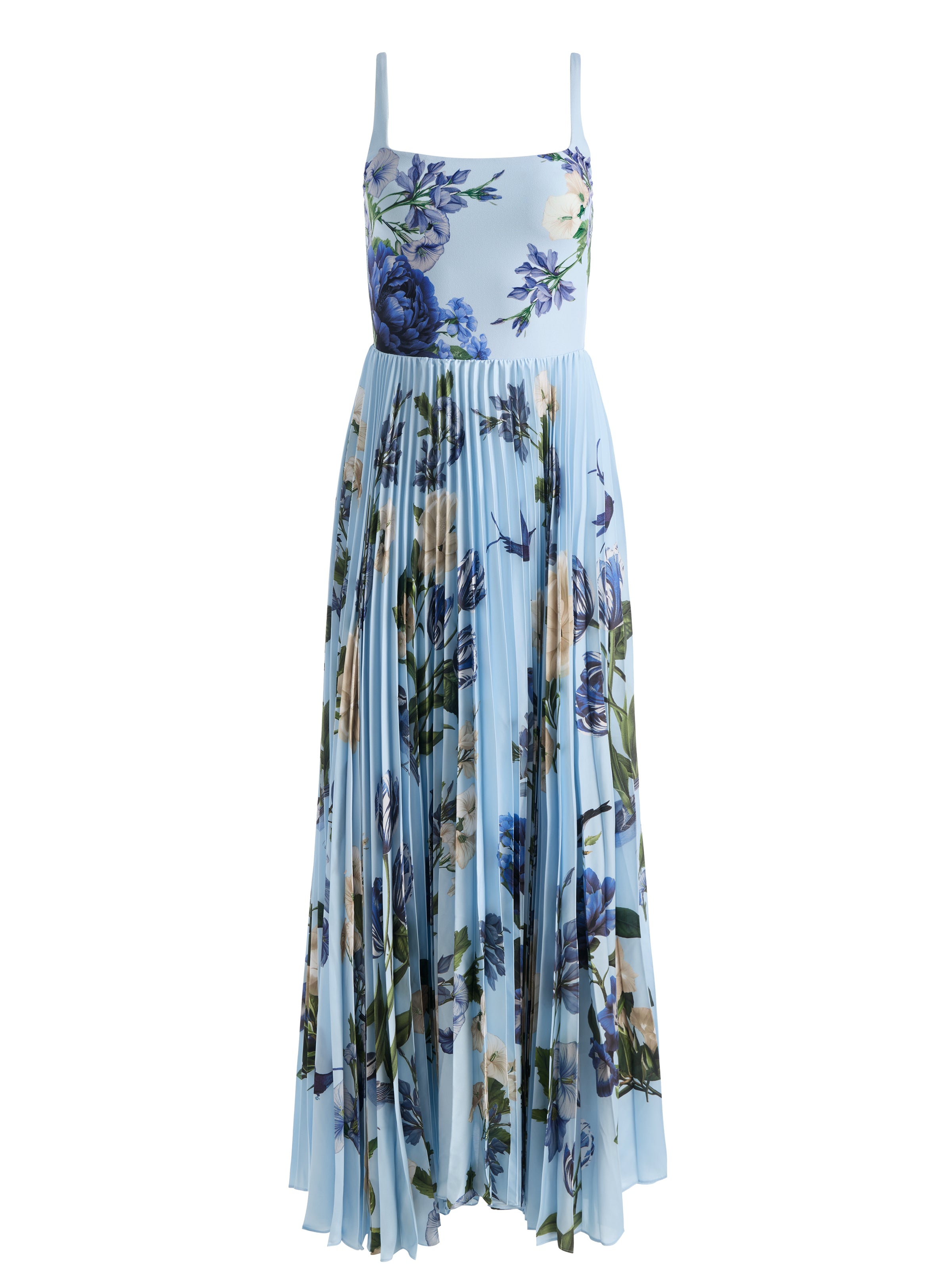 CAROLYN PLEATED MAXI DRESS-FLY AWAY-ALICE + OLIVIA