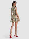 KIM CORSET SHIRT DRESS-DESERT SPRIGS VANILLA-ALICE + OLIVIA