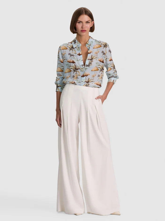 WILLA STACEFACE SILK BLOUSE-ALICE + OLIVIA