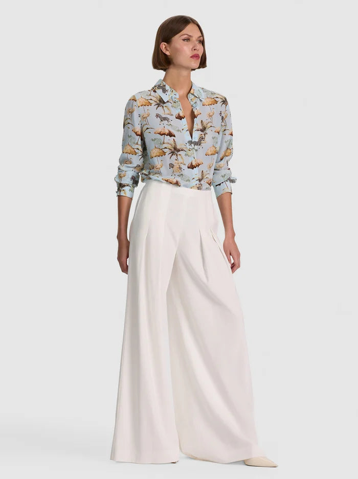 WILLA STACEFACE SILK BLOUSE-ALICE + OLIVIA
