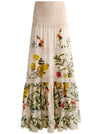 STEVIE DROP WAIST MAXI SKIRT-DESERT SPRIGS VANILLA-ALICE + OLIVIA