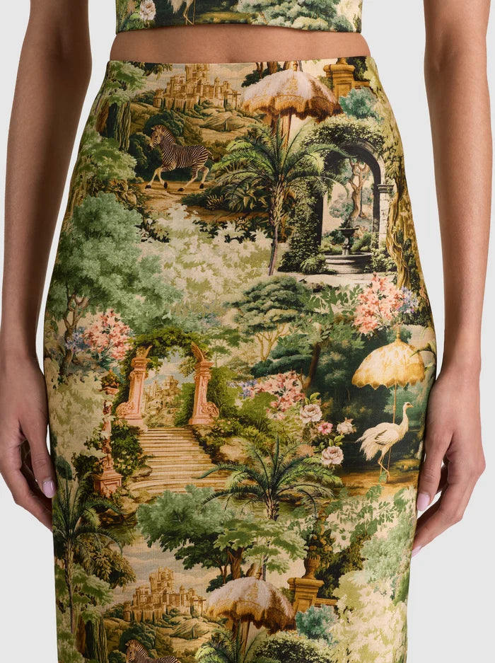 MAEVE SLIP SKIRT W SLIT-ALICE + OLIVIA
