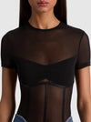 WHITNEY SHEER SEAMED BODYSUIT-Black-ALICE + OLIVIA