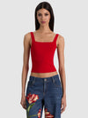 DEVIN SIDE PANEL TANK-HIBISCUS-ALICE + OLIVIA