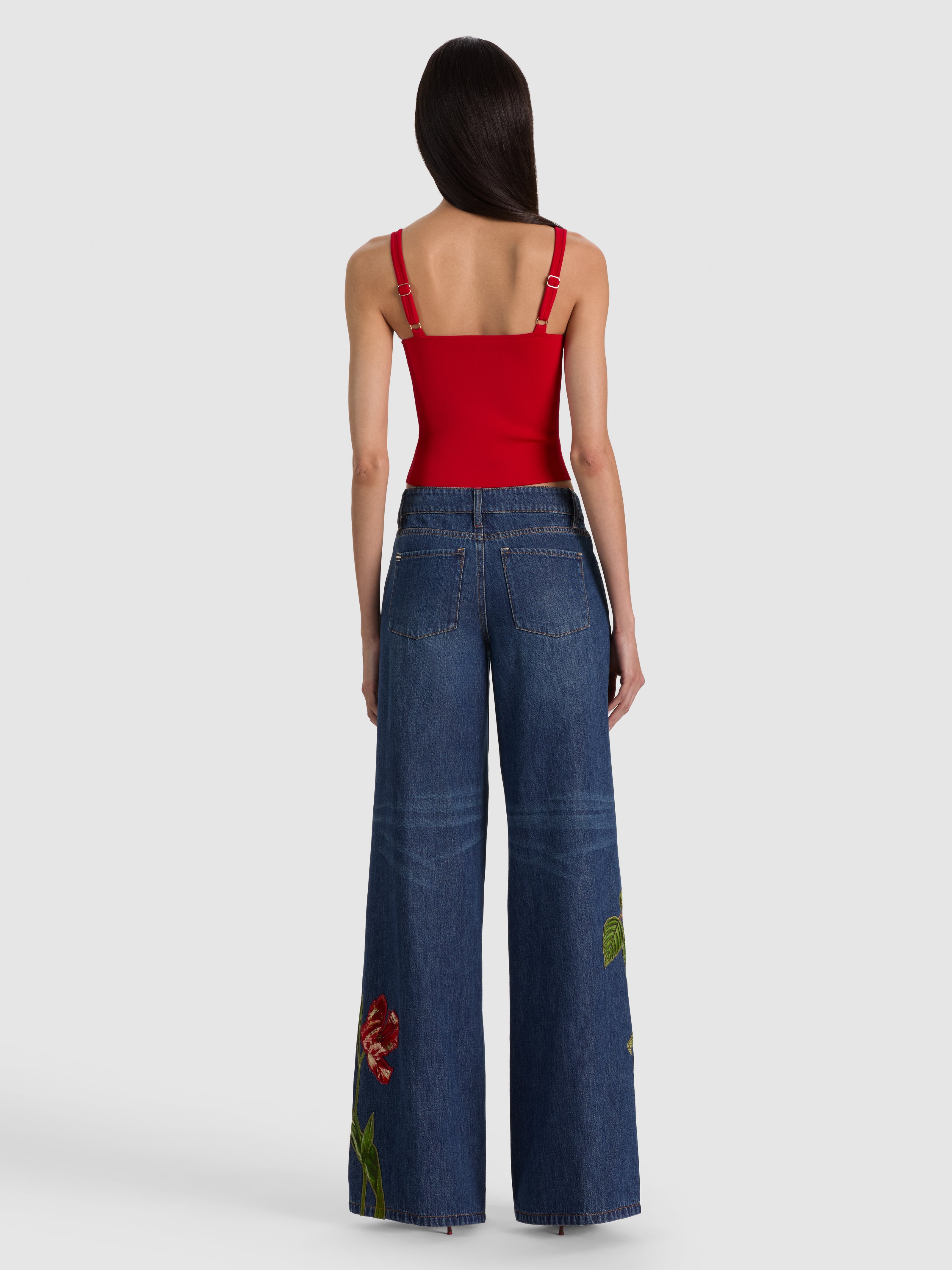 DEVIN SIDE PANEL TANK-HIBISCUS-ALICE + OLIVIA
