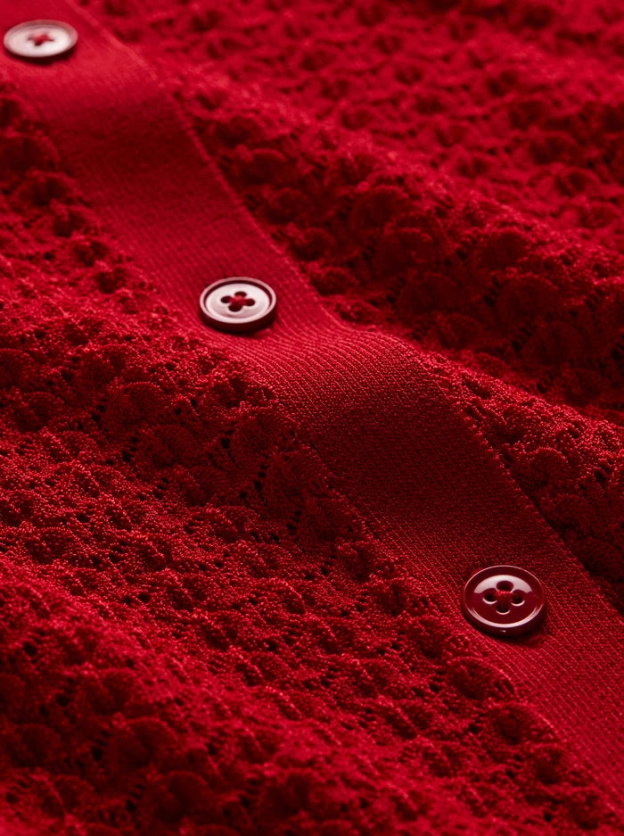 CARSON POINTELLE CARDIGAN-HIBISCUS-ALICE + OLIVIA