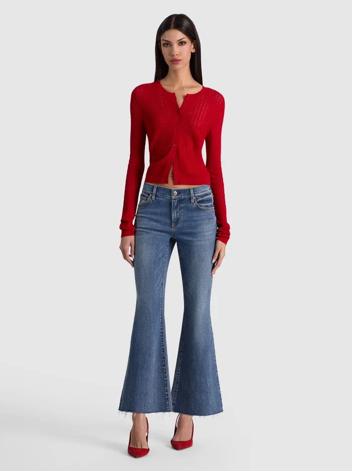 CARSON POINTELLE CARDIGAN-HIBISCUS-ALICE + OLIVIA