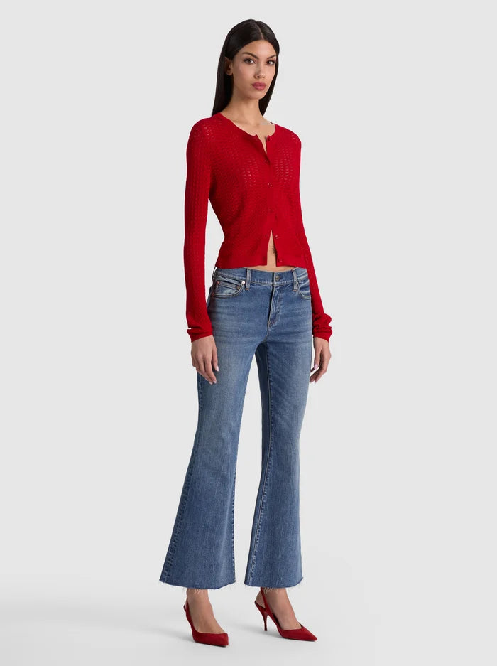 CARSON POINTELLE CARDIGAN-HIBISCUS-ALICE + OLIVIA