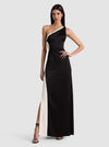 GWENDOLYN CUTOUT MAXI DRESS-BLACK/OFF WHITE-ALICE + OLIVIA