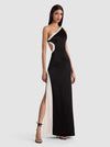 GWENDOLYN CUTOUT MAXI DRESS-BLACK/OFF WHITE-ALICE + OLIVIA