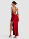 PALMA ASYMM RUFFLE SLIP DRESS-ALICE + OLIVIA