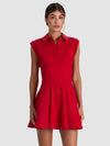 KIM PANELED CORSET FLARED MINI SHIRT DRESS-ALICE + OLIVIA