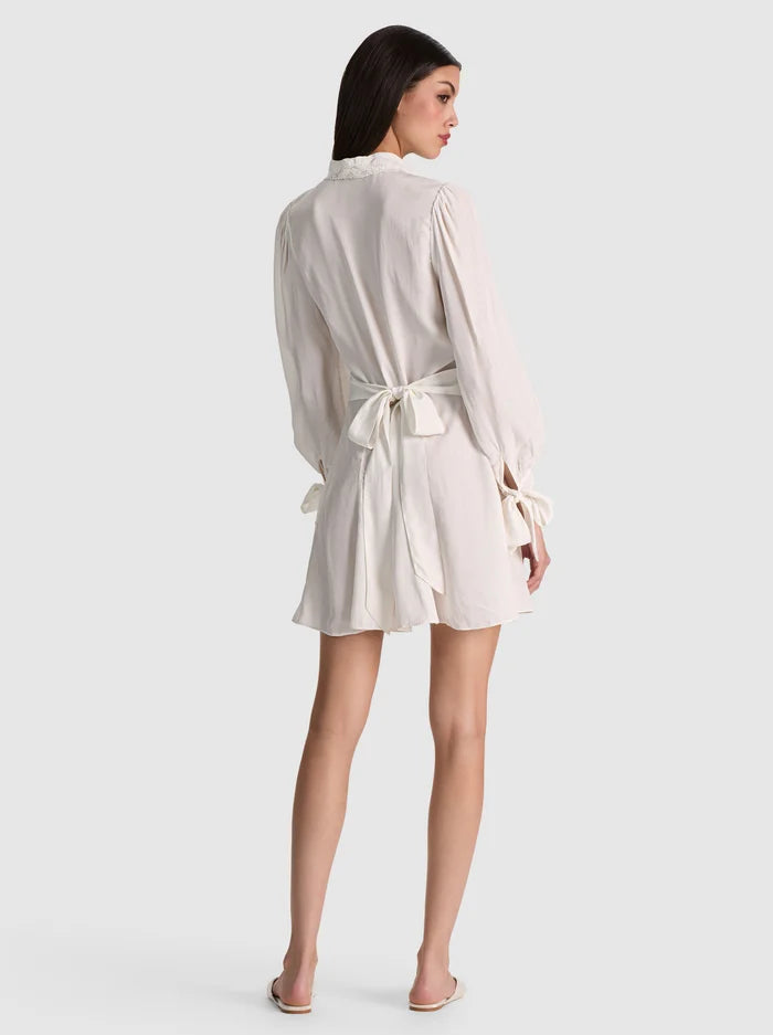 DEBORAH MINI SHIRT DRESS-OFF WHITE-ALICE + OLIVIA