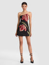 KATIA EMBELL STRAPLESS LANTERN MINI DRESS-ALICE + OLIVIA