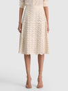 SOSIE LASERCUT LTHR FLARE MIDI SKIRT-ALICE + OLIVIA