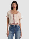 MCLAINE PUFF SLEEVE BLOUSE-ORCHARD GLOW-ALICE + OLIVIA