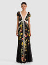 ROSE DEEP V LACE DTL MIDI DRESS-ALICE + OLIVIA